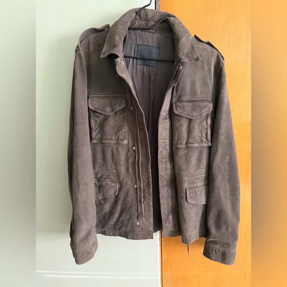 All Saints Dark Brown Military Jacket